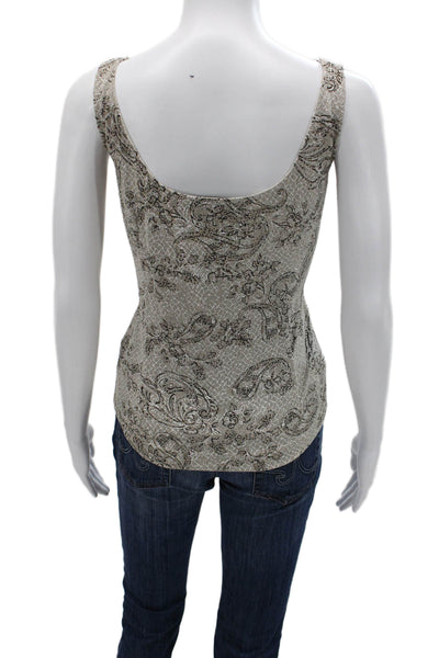 Alex Evenings Women Paisley Mock Neck 3/4 Sleeve Coat Beige Size 2XL
