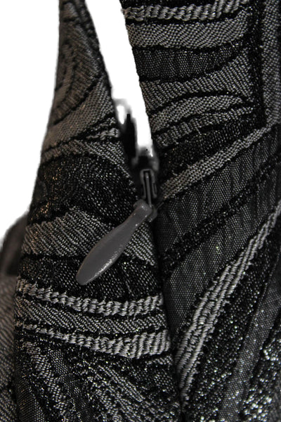 Jasper Women Black Paisley Square Neck Sleeveless Tank Zip Size 14