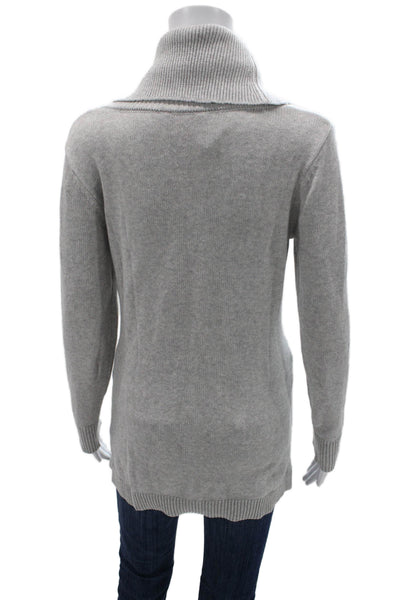 Isaac Mizrahi Women Pullover Turtleneck Sweater Gray Long Sleeve Size S