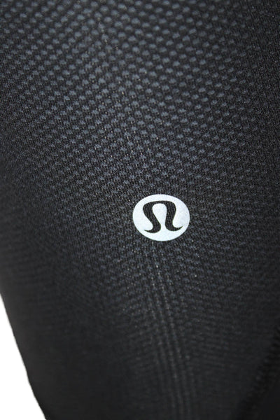 Lululemon Womens Cropped Capri Leggings Black Skull Graphic Nylon Blend Size 4