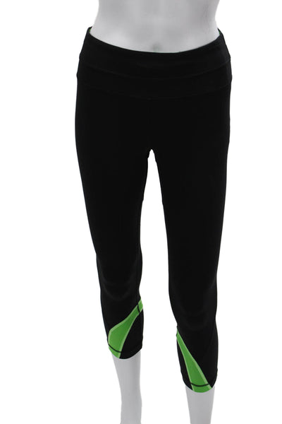 Lululemon Womens Black Capri Leggings Nylon Blend Drawstring Size 4