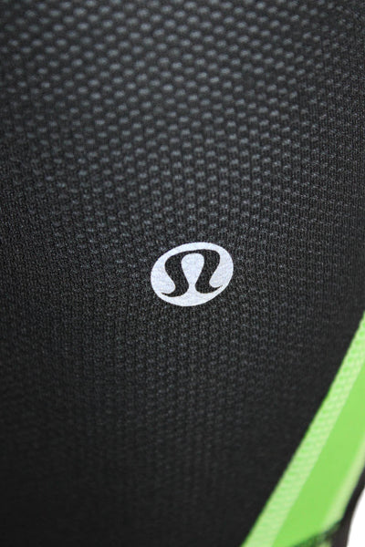 Lululemon Womens Black Capri Leggings Nylon Blend Drawstring Size 4