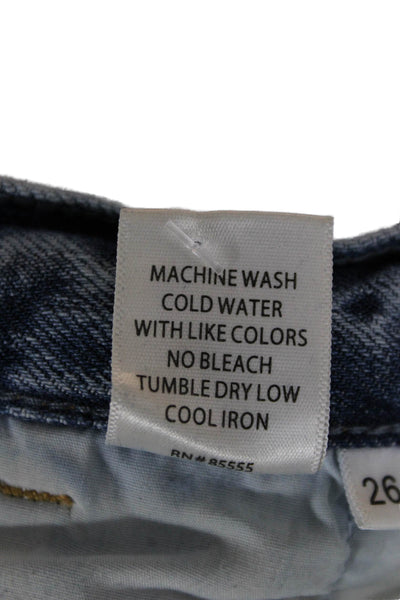 Pistola Womens Straight Wide Leg High Rise Blue Jeans Size 26