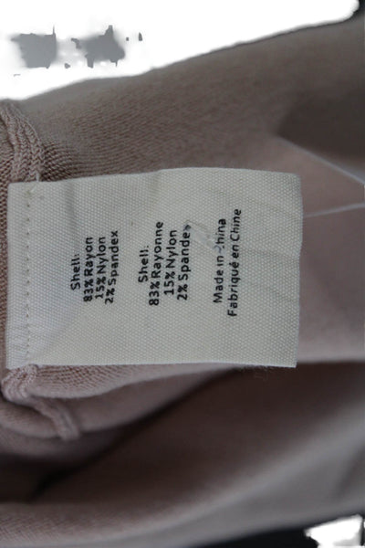 L'Agence Womens Beige Rayon Blend Round Neck 3/4 Sleeve Sweater Petite Size S