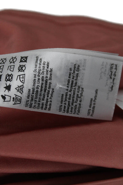 Allsaints Womens Pink Organic Linen Basic Tank Round Neck Size 2