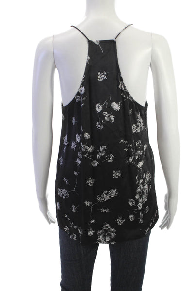 Cami NYC Women Silk Floral V-Neck Camisole Black Size S