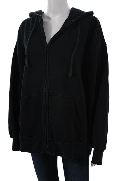 TNA Womens Full Zip Hoodie Black Size 3