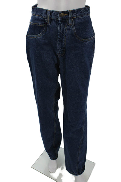 Wrangler Mens Straight Dark Blue High Rise Jeans Size 26