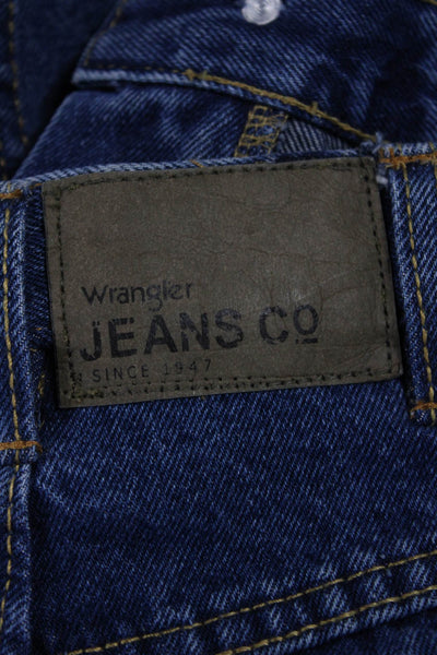Wrangler Mens Straight Dark Blue High Rise Jeans Size 26