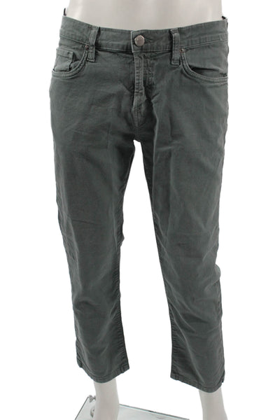 J Brand Mens Ankle Cropped Chino Pants Dark Gray Size 32