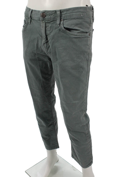 J Brand Mens Ankle Cropped Chino Pants Dark Gray Size 32