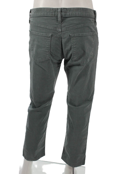 J Brand Mens Ankle Cropped Chino Pants Dark Gray Size 32