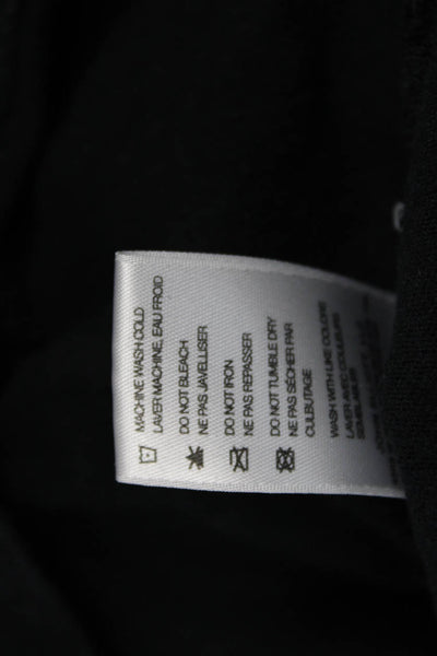 John Elliott Women Cropped Basic T-Shirt Black Cotton Short Sleeve Size 1