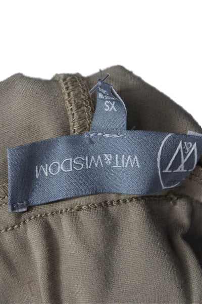 Wit & Wisdom Women Beige Drawstring Jogger Pants 29in Inseam Size XS