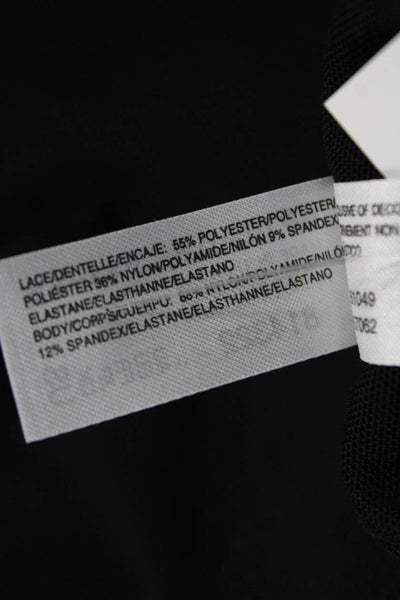 Wacoal Womens Lace Detail Sleeveless Night Gown Black Blue Size Medium