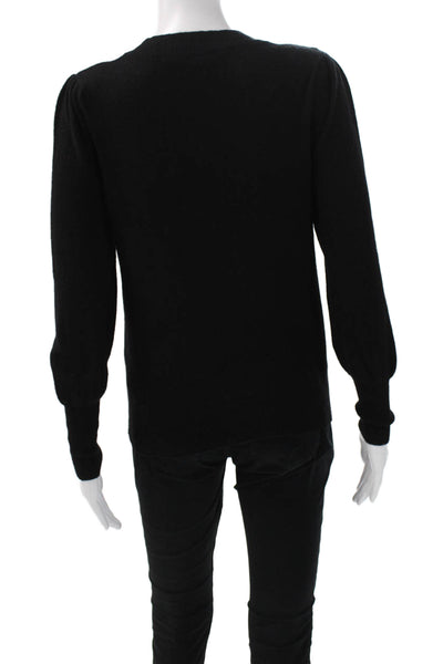 Veronica Beard Women Cashmere Crew Neck Pullover Black Long Sleeve Size XS
