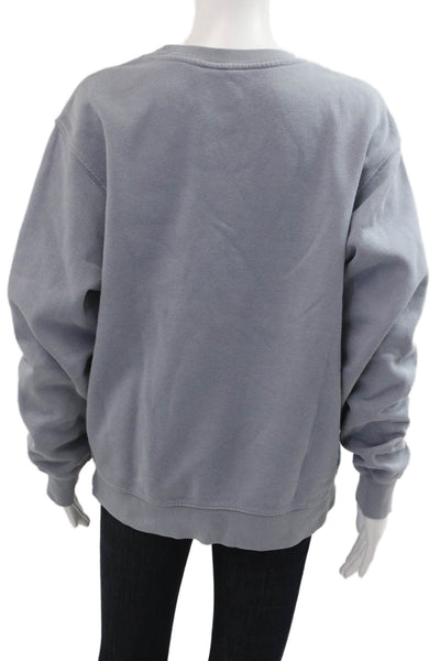 Nike Womens Pullover Sweatshirt Gray Long Sleeve Crew Neck Size M