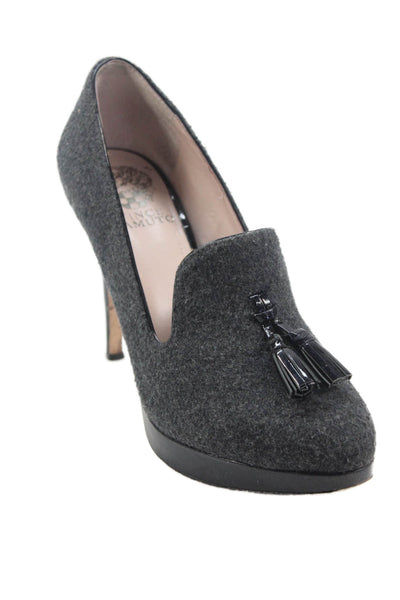 Vince Camuto Womens Tassel Emmi Low Platform Pumps Grey Black Size 7.5 Medium