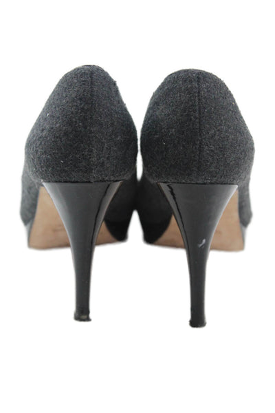 Vince Camuto Womens Tassel Emmi Low Platform Pumps Grey Black Size 7.5 Medium
