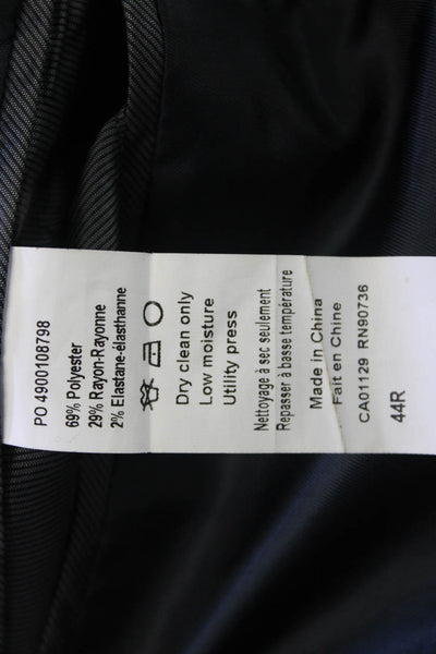 Calvin Klein Mens Dark Blue Solid Collared Button Blazer Size 40