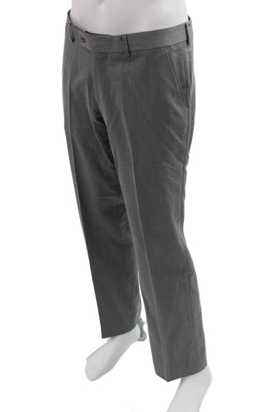 Zara Man Mens 2 Piece Herringbone Suit Gray Button Jacket Pants Size 40
