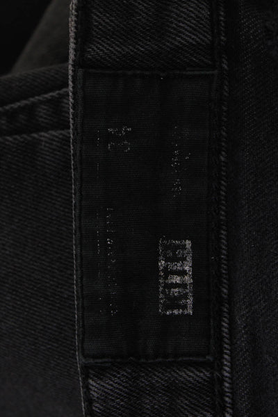 Kith Women Mom Straight Black Mid-Rise Jeans Size 34