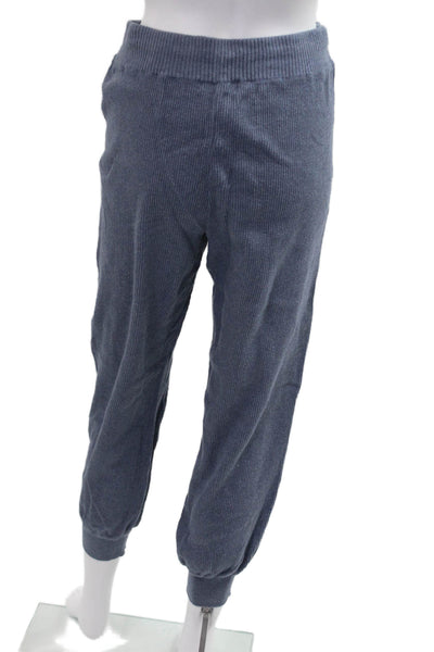 Raffi Womens Jogger Sweatpants Blue Cotton Cashmere Drawstring Size XS