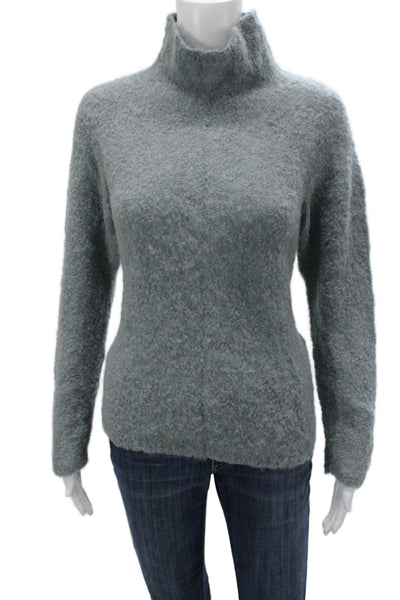 Poetry Women Pullover Sweater Gray Mock Neck Alpaca Blend Long Sleeve Size 2