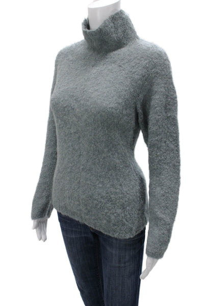 Poetry Women Pullover Sweater Gray Mock Neck Alpaca Blend Long Sleeve Size 2