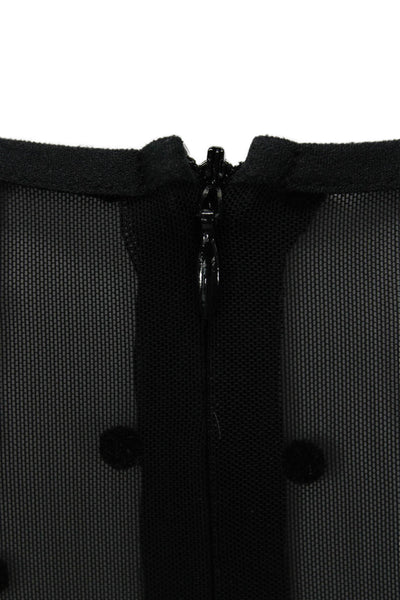 Bec & Bridge Women Black Bodycon Sheath Dress Long Sleeve Knee Length Size 8
