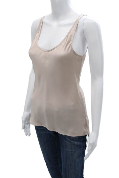 7 For All Mankind Womens Beige Silk Camisole Size S