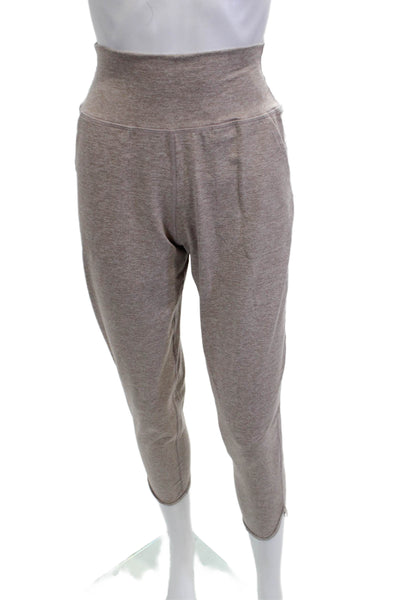 Carbon 38 Womens Cropped Sweatpants Beige Size XS