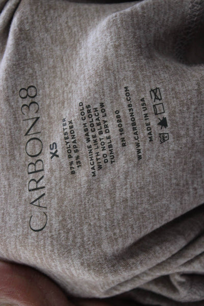 Carbon 38 Womens Cropped Sweatpants Beige Size XS