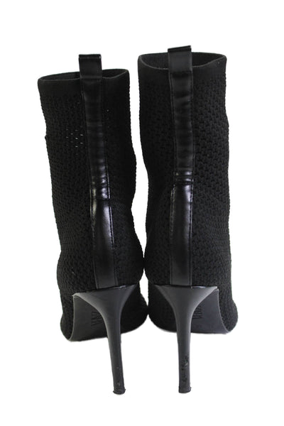 Zara Womens Pointed Toe Pull-On Stiletto Ankle Boots Black Size 7