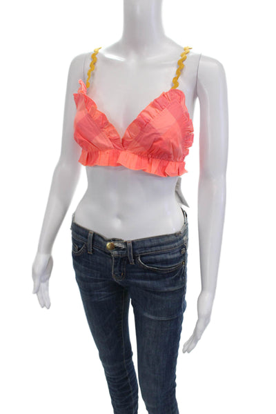 Sundress Womens Orange V-Neck Sleeveless Cotton Blouse Size S
