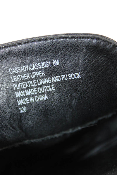Steve Madden Womens Slip On Chain Detail Round Toe Leather Mules Black Size 8M