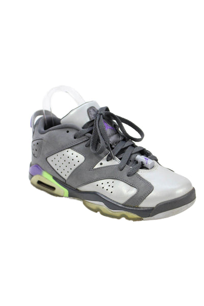 Air Jordan Boys Lace Up Air Jordan 6 Retro Low GG Sneakers Dark Gray Size 7