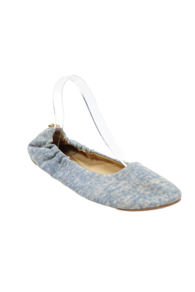 Splendid Womens Slip On Round Toe Denim Ballet Flats Blue Size 8.5