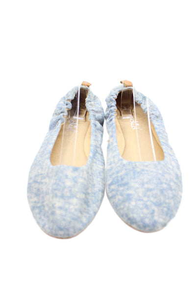 Splendid Womens Slip On Round Toe Denim Ballet Flats Blue Size 8.5