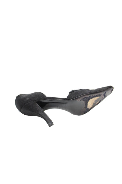 Sergio Rossi Womens High Heel Pointed Square Toe Dorsay Pumps Black Size 39