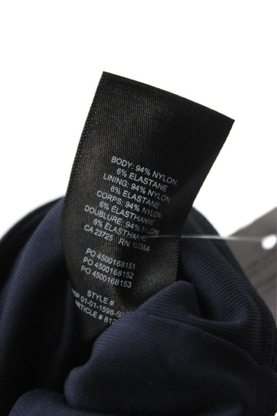 Babaton Women High Neck Cropped Tank Dark Blue Size XS