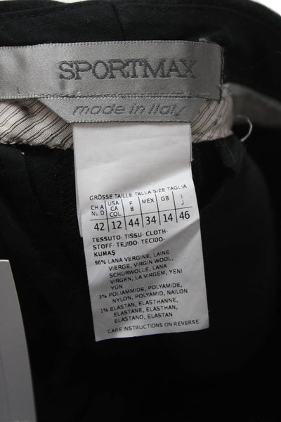 Sportmax Women Dress Pants Black Size 12