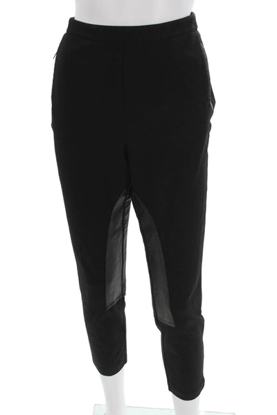 St. John Collection Women Black Ankle Cropped Pants Polyester Blend Zip Size 10