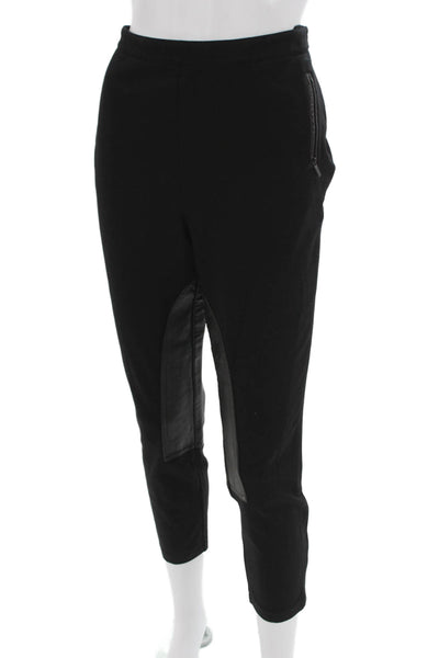 St. John Collection Women Black Ankle Cropped Pants Polyester Blend Zip Size 10