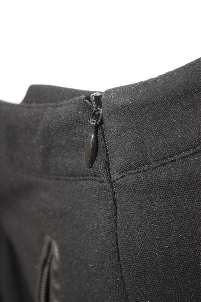 St. John Collection Women Black Ankle Cropped Pants Polyester Blend Zip Size 10