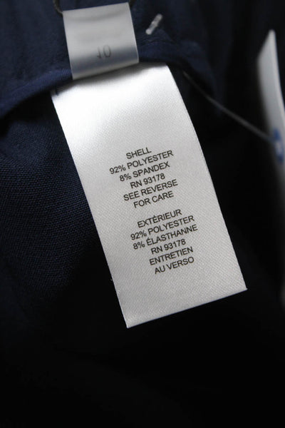 Tahari Women Dark Blue Ankle Dress Pants Polyester Spandex 27in Inseam Size 10