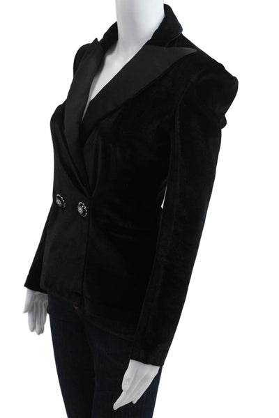 Faith Connexion Women Collared Black Blazer Button Size S