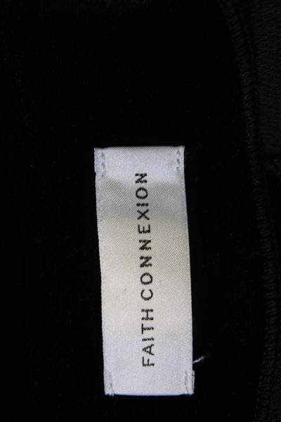 Faith Connexion Women Collared Black Blazer Button Size S