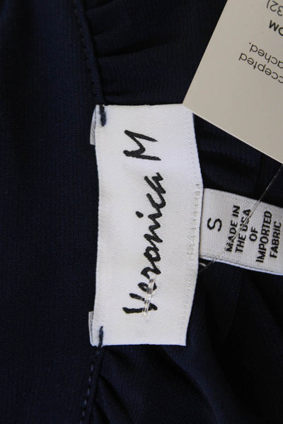 Veronica M Women Dark Blue Sleeveless Tank Polyester Spandex Size XS