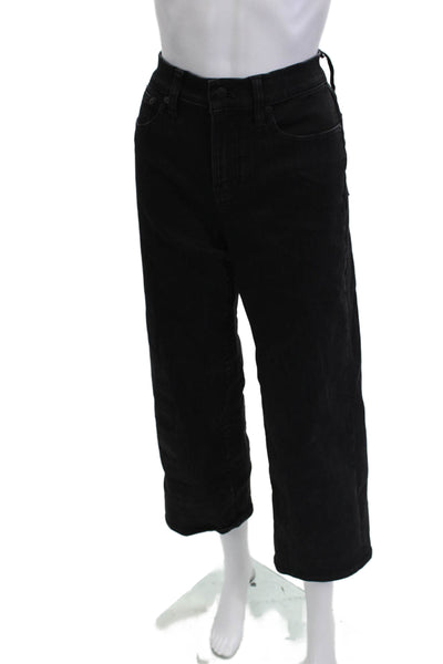 Madewell Womens Cropped Jeans Black Low Rise Size 25